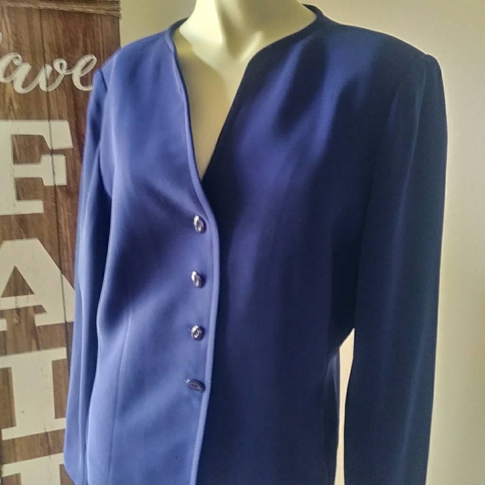 Royal blue KASPER pant suit size 10 p